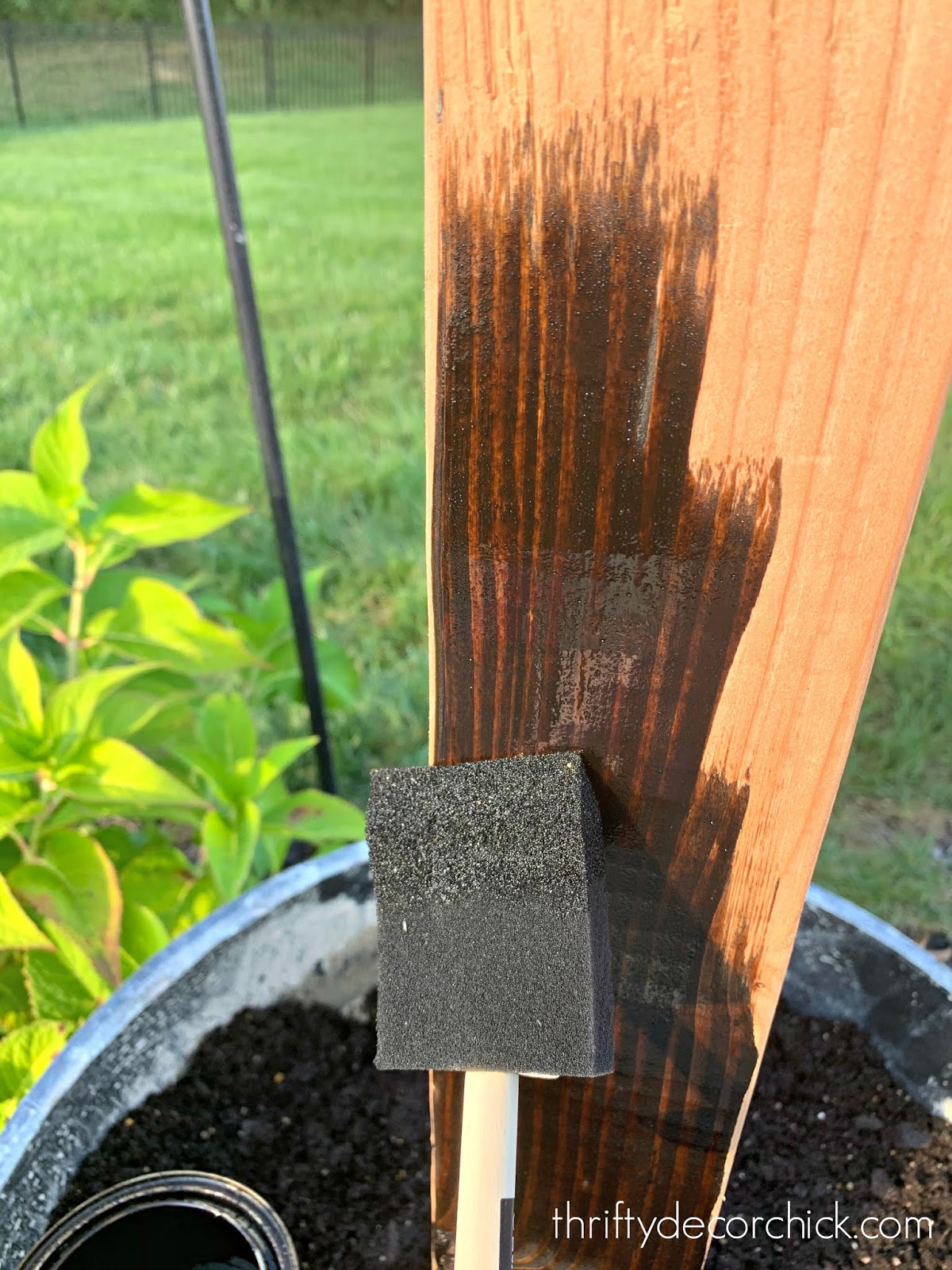 Jacobean stain on outdoor poles