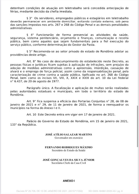 Governo lança novo decreto e restringe a circulação de pessoas das 20h às 6h – LEIA NA ÍNTEGRA
