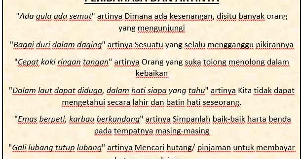 500 Peribahasa Dan Artinya Secara Lengkap A Sampai Z Seni Budayaku