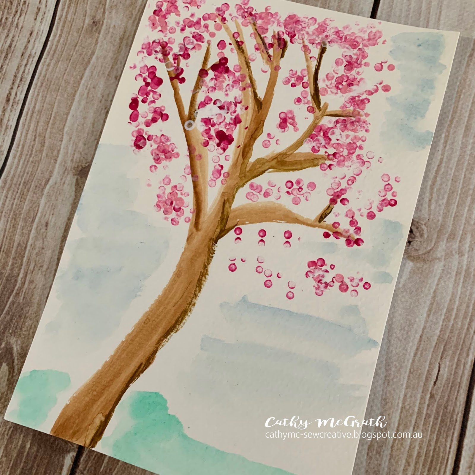 Get Sew Creative Cherry Blossom Trees Using Cotton Buds For iPhone Wallpaper Sew Creative Cherry Blossom Trees Using Cotton Buds For iPhone Free