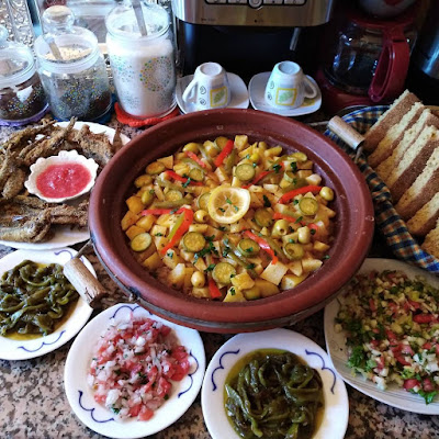 طاجين سهل و سريع بدون لحوم 