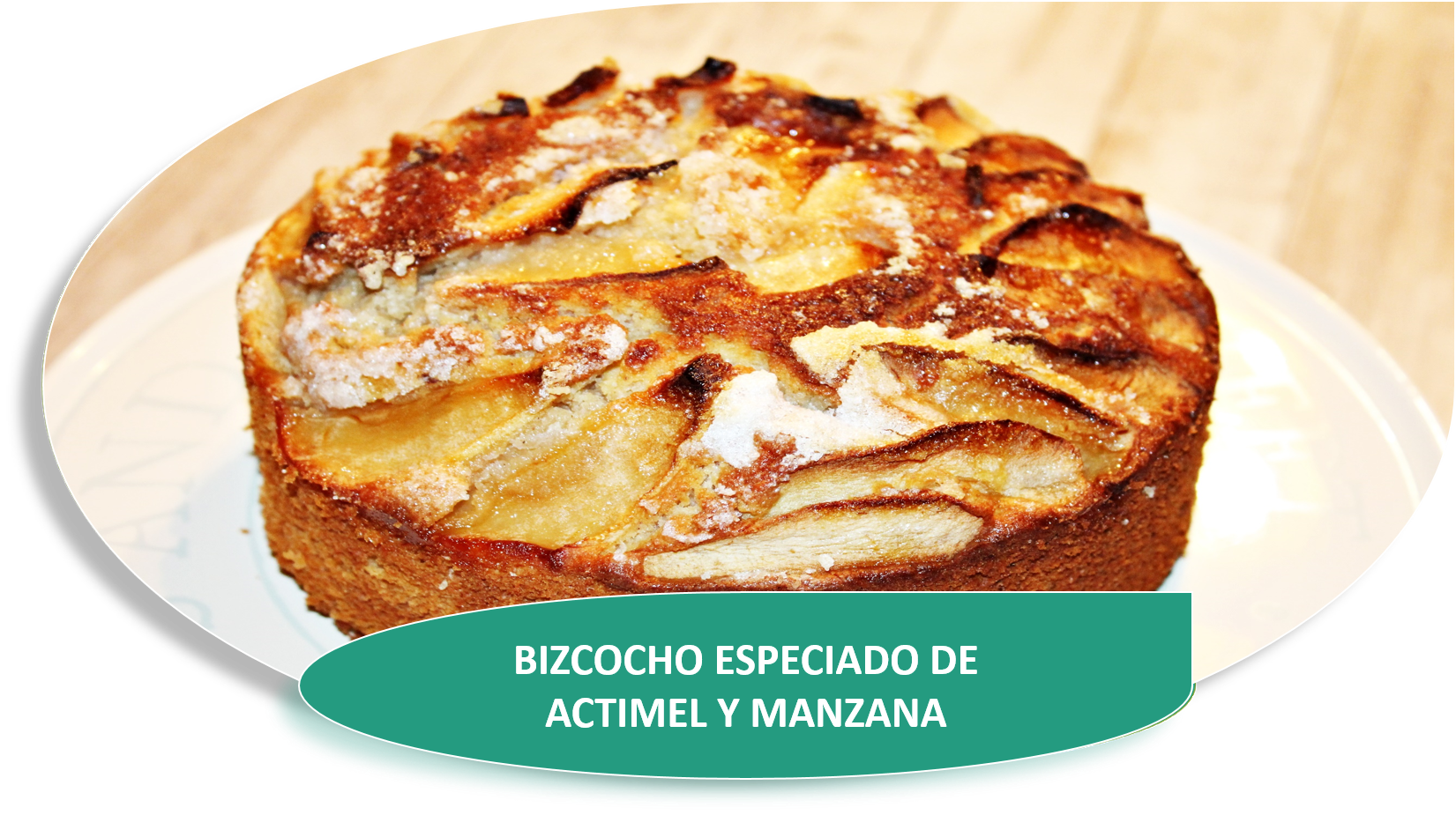 BIZCOCHO ESPECIADO DE ACTIMEL Y MANZANA