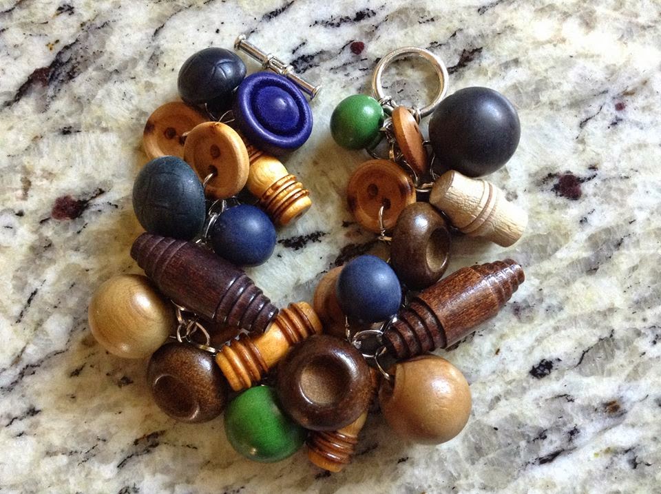 Wooden Button Bracelet