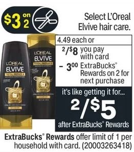 L'Oreal Elvive Shampoo or Conditioner L'Oreal Elvive Shampoo or Conditioner