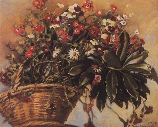 Серебрякова Зинаида Евгеньевна - Корзина с цветами. 1934