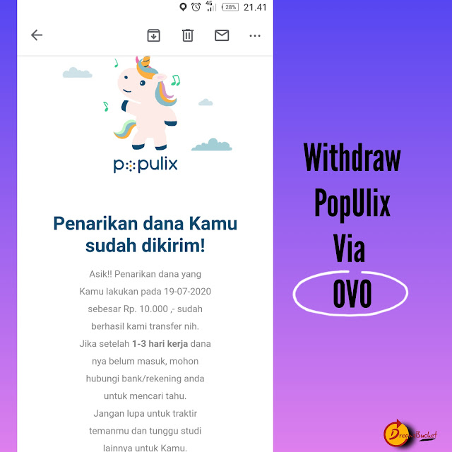 Withdraw PopUlix via Ovo