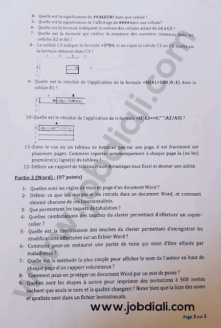 Exemple Concours Rédacteur Judiciaire 3ème grade 2019 - Ministère de la justice