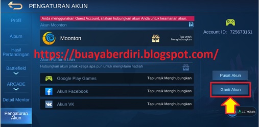 Cara Mengganti Akun Mobile Legends Di Android & iPhone