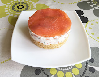 Salty salmon cheesecake
