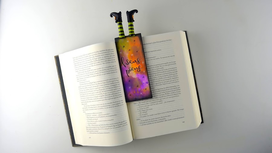 halloween marcapáginas arcilla polimérica