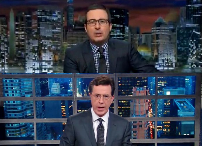 John Oliver and Stephan Colbert