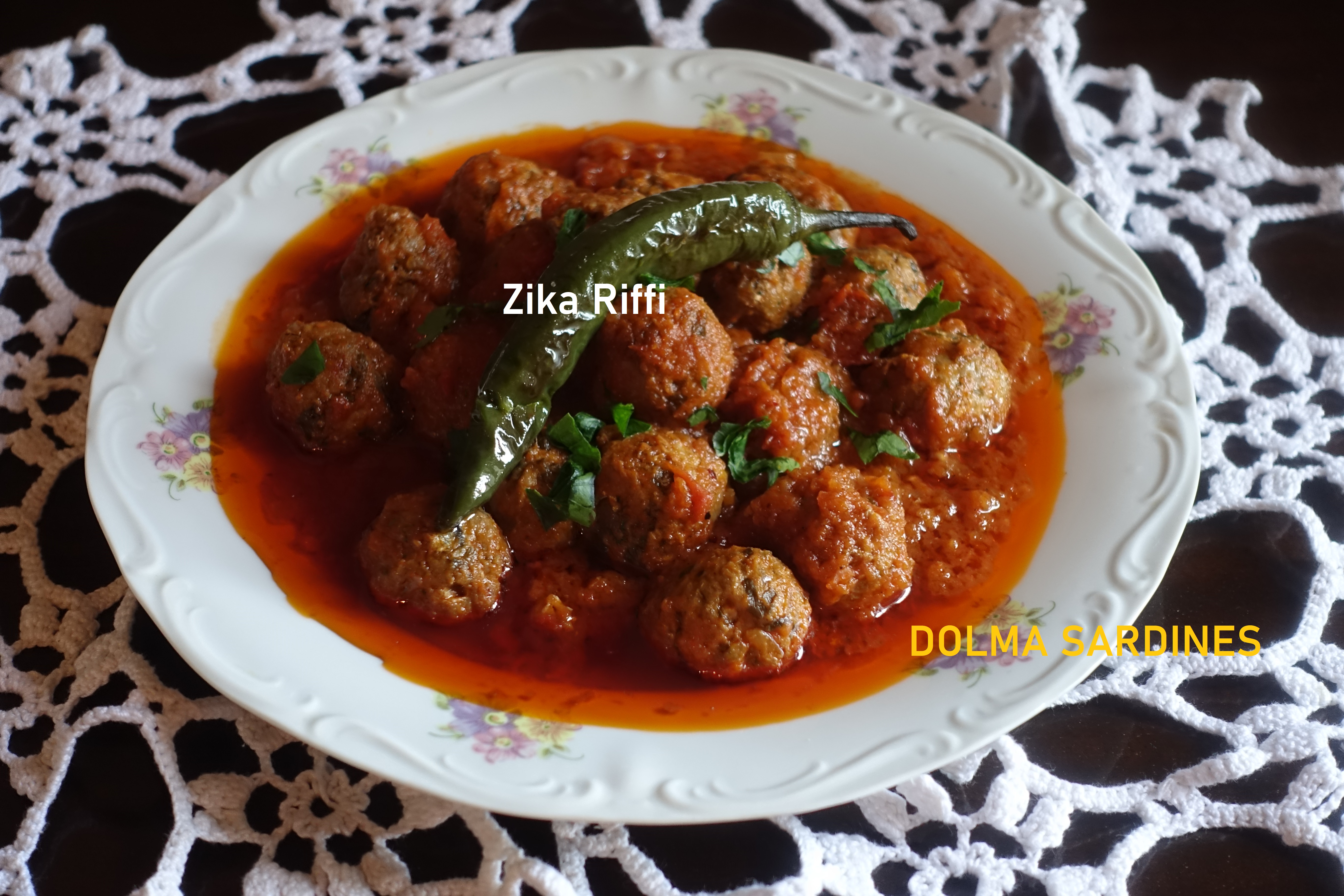 DOLMA SARDINESBOULETTES DE SARDINES SAUCE TOMATES