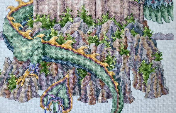 'The Caste" dragon cross stitch | DevotedQuilter.com