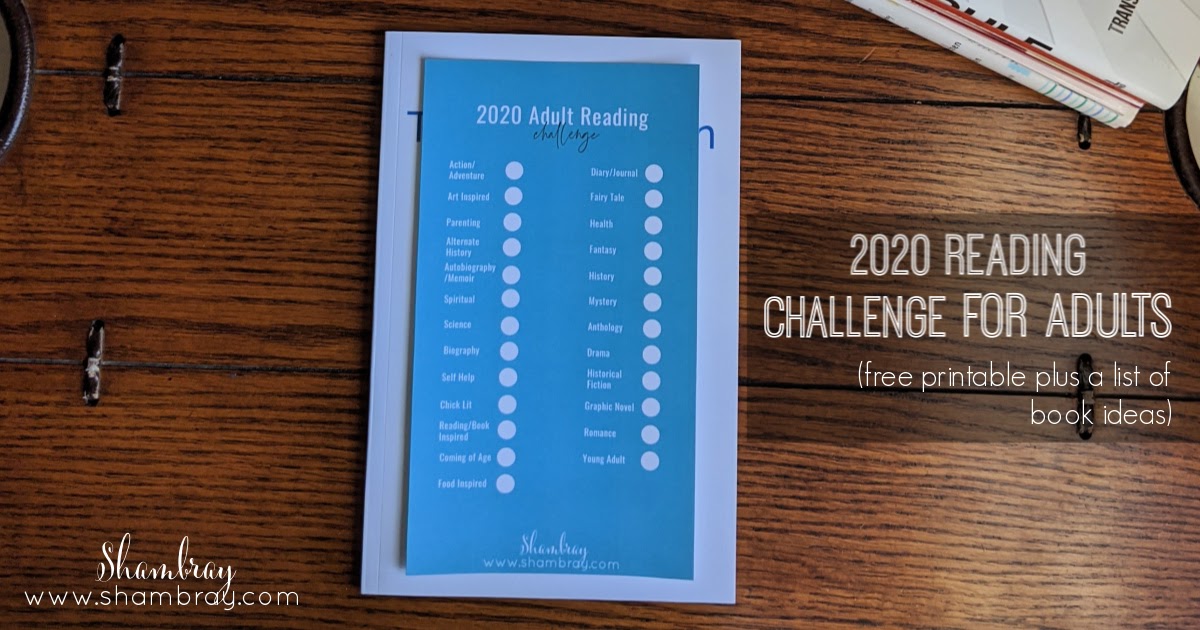 Shambray 2020 Reading Challenge List for Adults