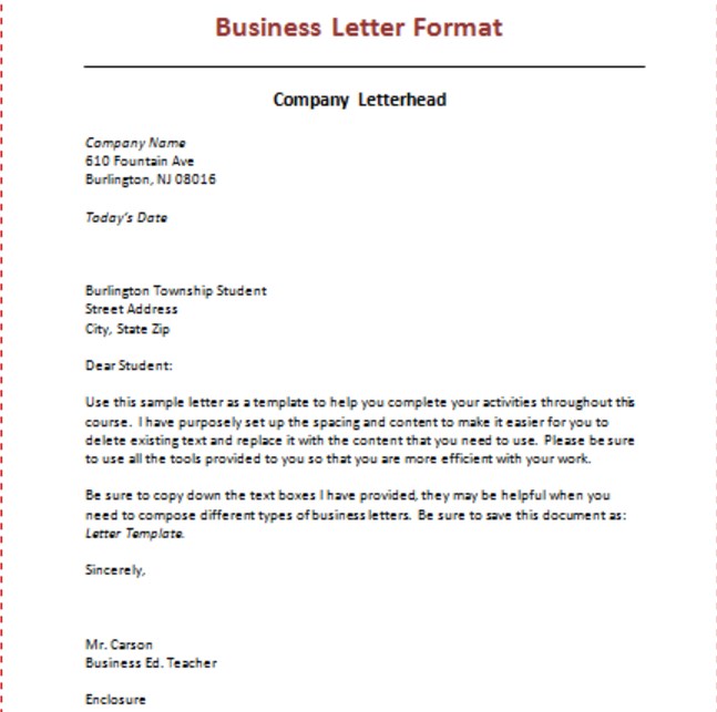 Contoh Business Letter Dan Cara Membuatnya Kumpulan