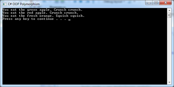 Programmer's Ranch: C# OOP: Abstract classes, fruit, and polymorphism