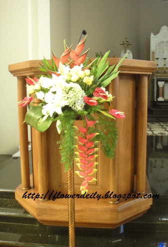 Church Decor for The Feast of Pentecost ~ flower daily blog