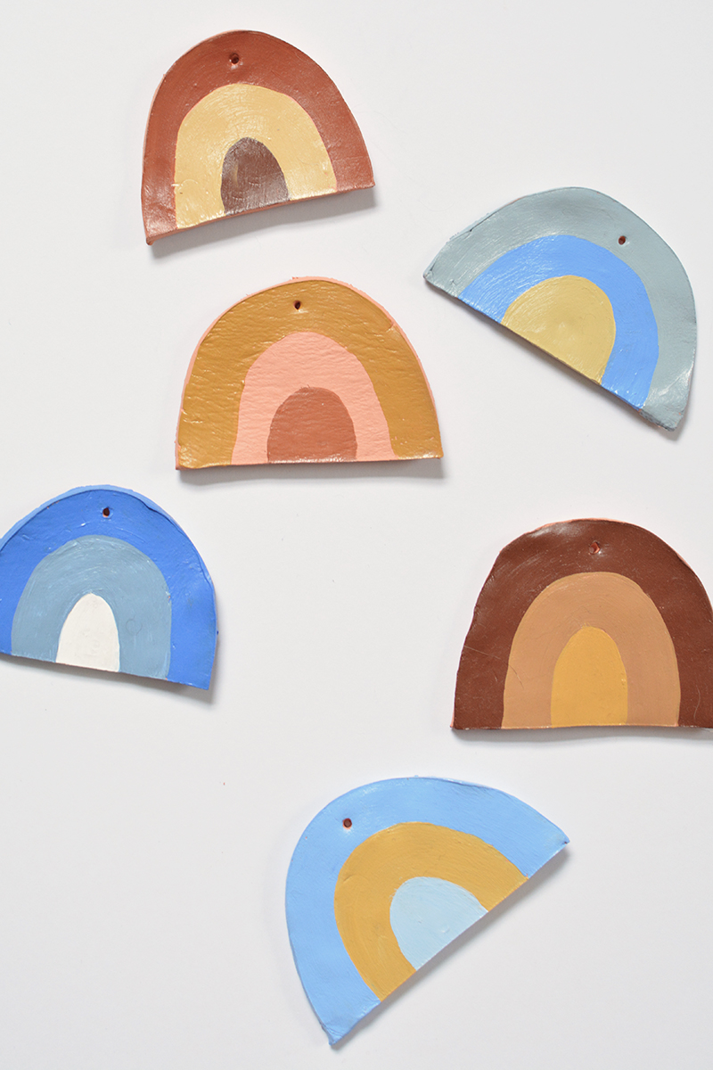 DIY rainbow wall art