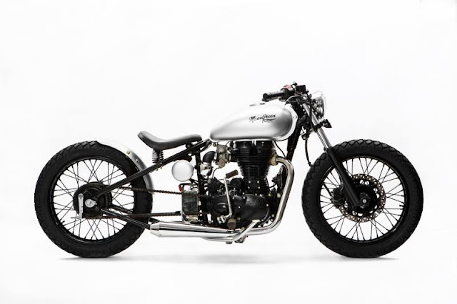 Hell Kustom : Royal Enfield 350 By Mean Green Customs