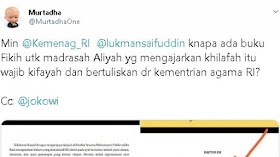 Buku Madrasah Terbitan Kemenag Berisi Materi Khilafah, Ini Kata Menag Lukman