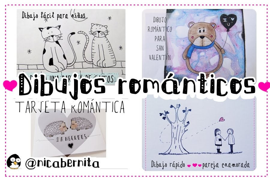 Dibujos románticos e ilustraciones para San Valentín (Dibujo fácil para  copiar) | Manualidades