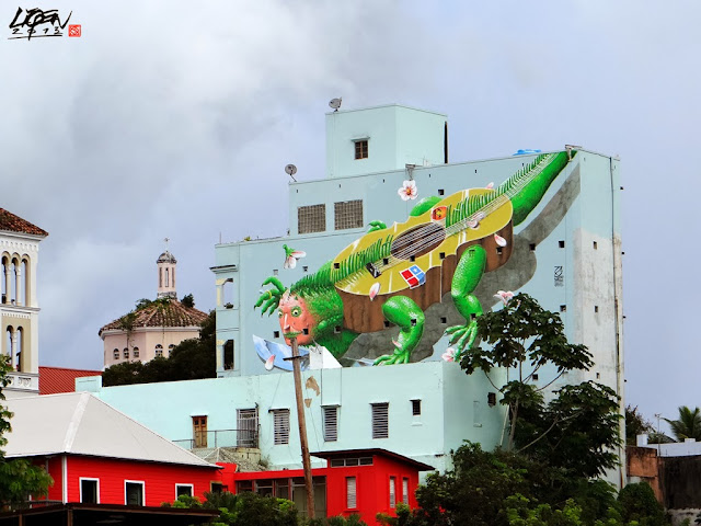 "Iguana Cuatro" New Street Art Mural By Liqen For Los Muros Hablan 2013 in San Juan, Puerto Rico. 3