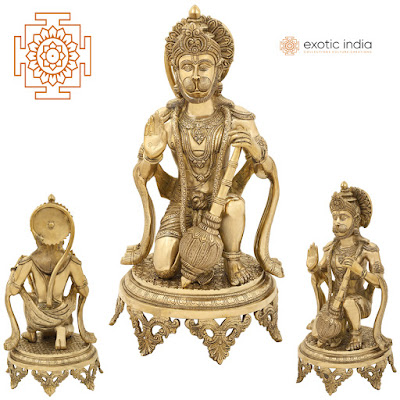 Aashirvada Hanuman Brass Sculpture