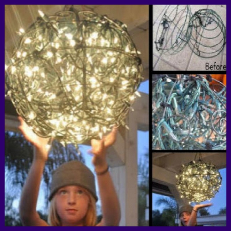 DIY And Household Tips Turn Hanging Baskets And Christmas Lights Into