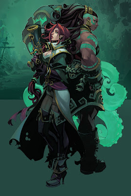 Character artwork of Miss Fortune and Illaoi from Ruined King by Joe Madureira and Grace Liu