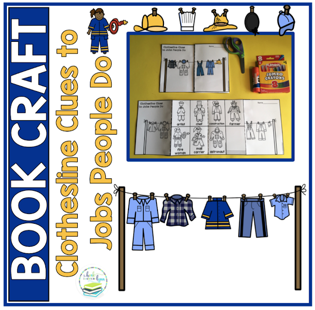 CLOTHESLINE CLUES TO JOBS PEOPLE DO BOOK CRAFT Book Units by Lynn