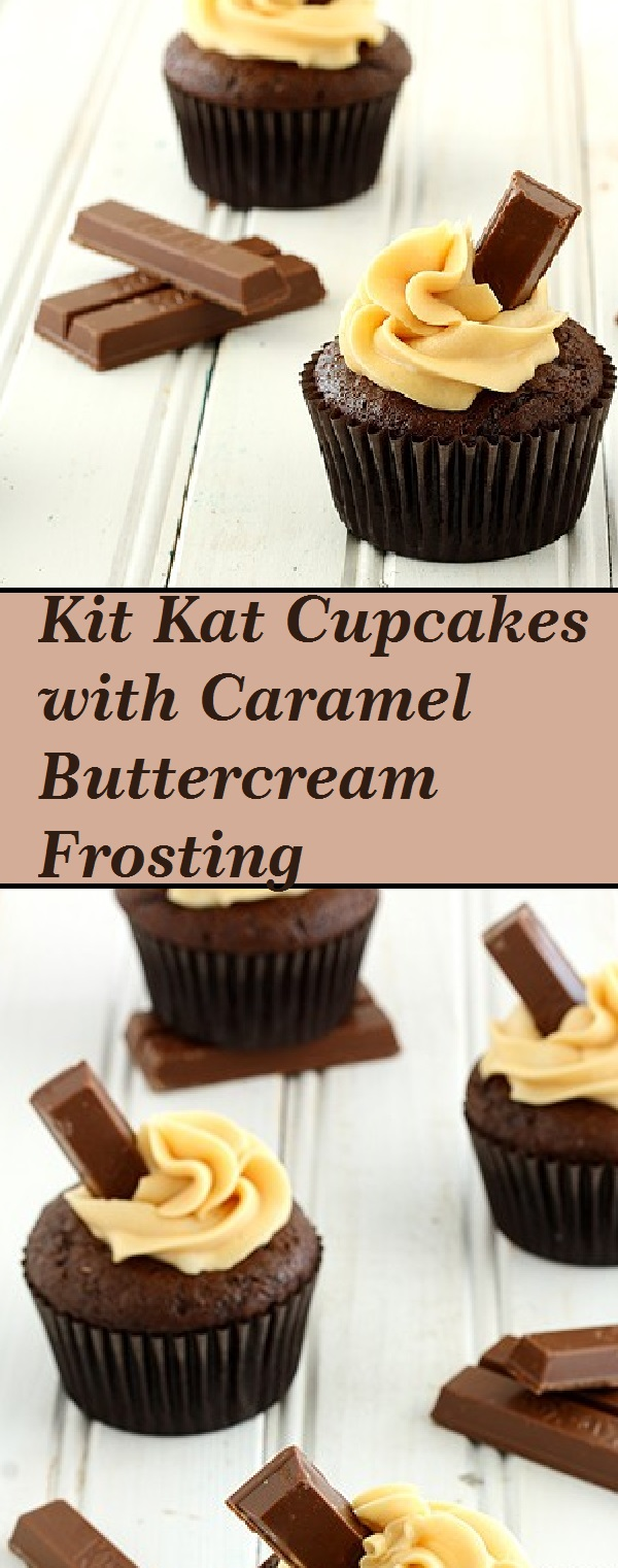 Kit Kat Cupcakes with Caramel Buttercream Frosting Zita's Baking