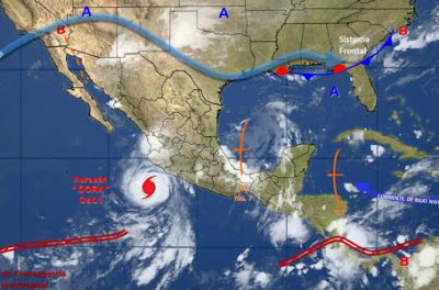 'Dora' se convierte en huracán categoría 1 frente a Jalisco y Colima