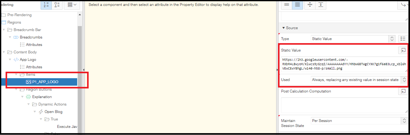 Application header with text in ORACLE APEX - Ontoor Solutions