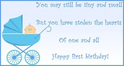 1st Birthday Wishes Messages for Baby Boy