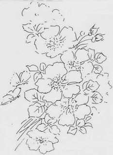 desenho de flores e borboletas para pintar