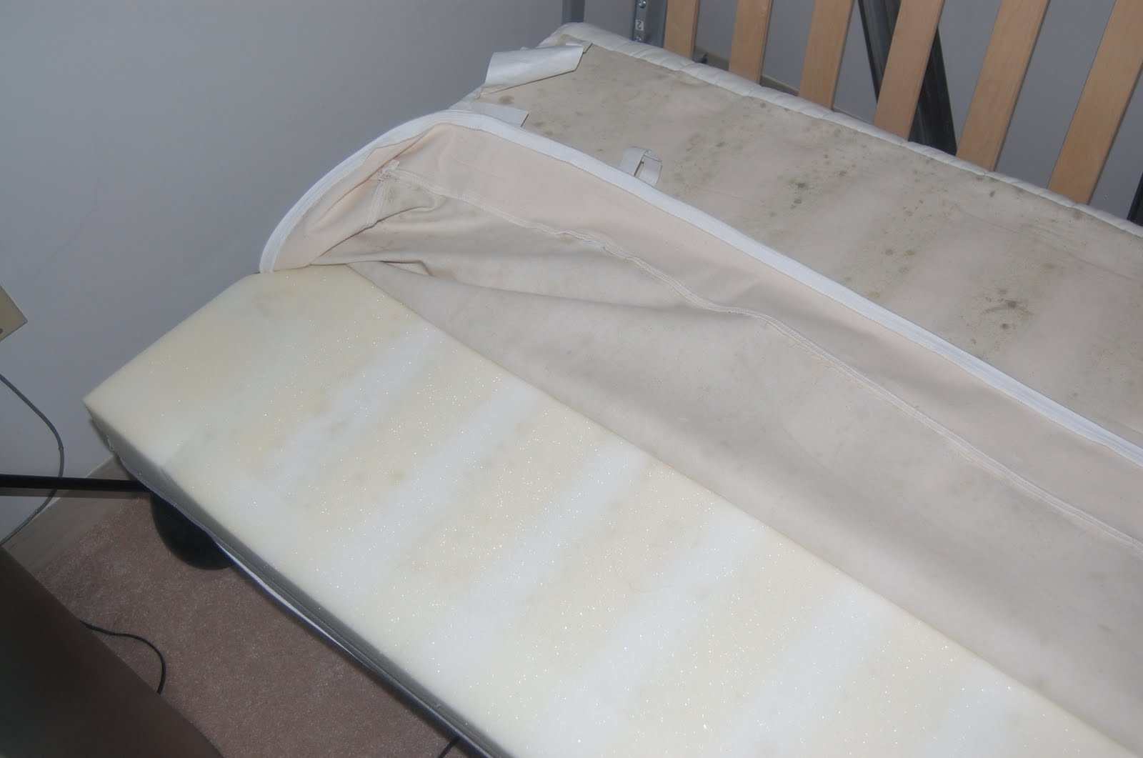 memory foam mattress ruined