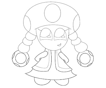 #6 Toadette Coloring Page