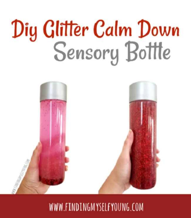 Easy Valentine Glitter Glue Sensory Bottle - Little Bins for