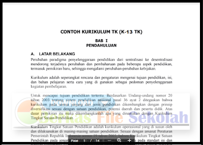 Download Tumpuan Dokumen 1 Kurikulum 2013 Paud Tk Ra Kb Tpa 2020 Blog Paperplane