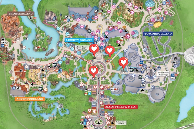 Cinderella's Castle Photo Spots, Magic Kingdom Map