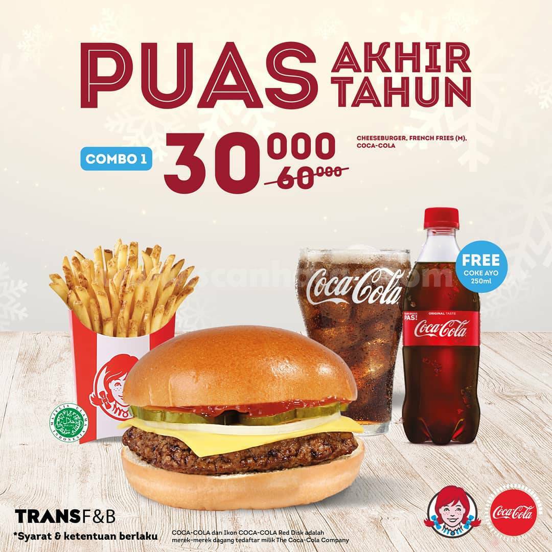 WENDYS Promo PUAS AKHIR TAHUN Paket COMBO Hemat GRATIS Coca Cola