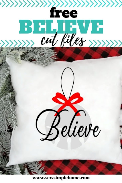Find a little hope this holiday with the free believe svg cut file.