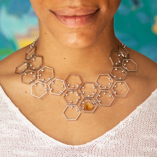 Modern Hexagonal Jewelry by Anomaly Assembly / The Beading Gem