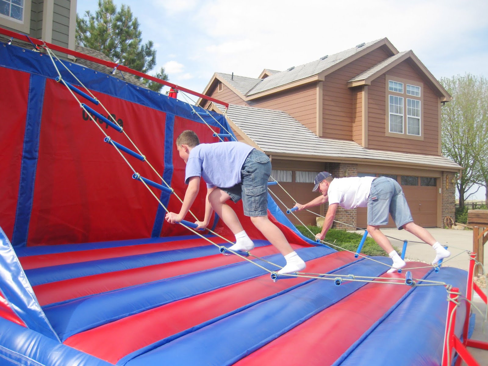 to Jacobs Ladder inflatable interactive game