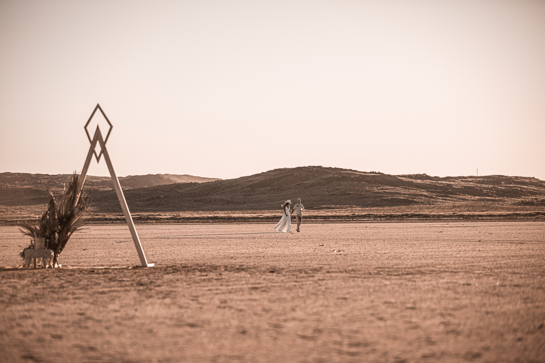 intimate bohemian elopement shoot | to the aisle pilbara region two unique photography and film weddings florals styling karratha wa