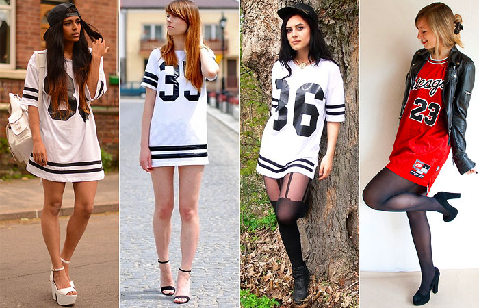 vestido tipo blusao feminino