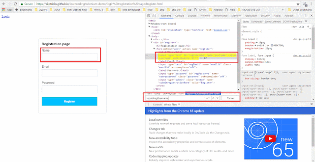 CSS Selectors in Selenium WebDriver with Examples | SKPTRICKS