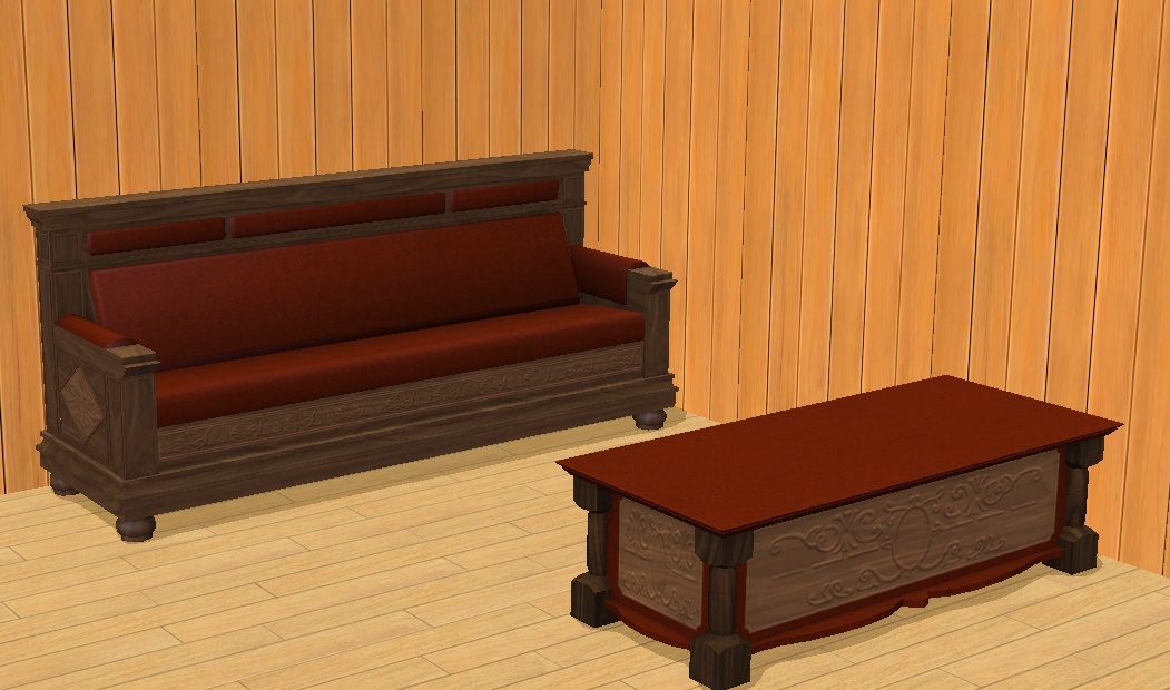 Theninthwavesims The Sims 2 The Sims 3 Store Tudor Coffee Table