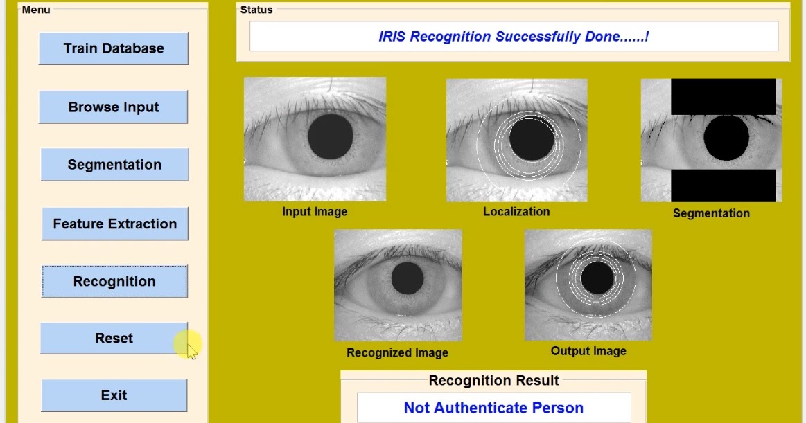 Iris Recognition Using Image Processing Matlab Project Source Code