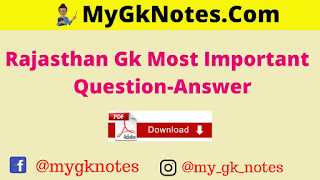 Rajasthan Gk Most Important  Question-Answer